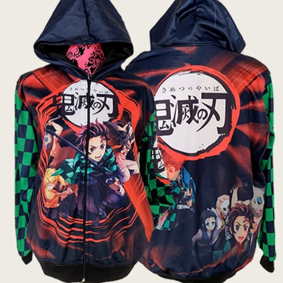 NEW anime Demon Slayer Kimetsu no yaiba tanjiro inosuke sweatshirt Unisex - Picture 1 of 5